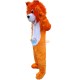 Plush Orange Wolf Mascot Costume
