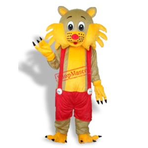 Yellow Face Cat Adult Mascot Costume