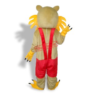 Yellow Face Cat Adult Mascot Costume