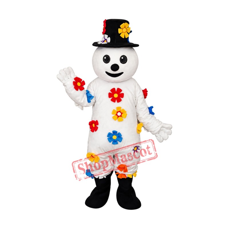 Flower Snowman Mascot Adult Costume
