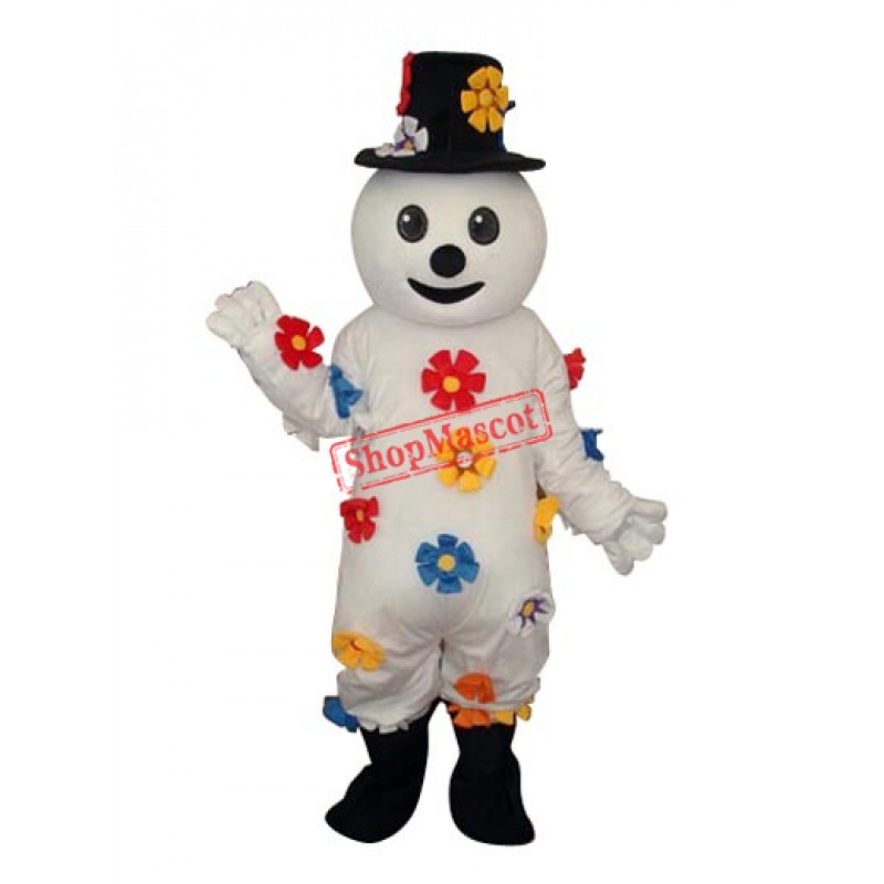 Flower Snowman Mascot Adult Costume