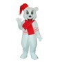 White Christmas Bear Mascot Adult Costume
