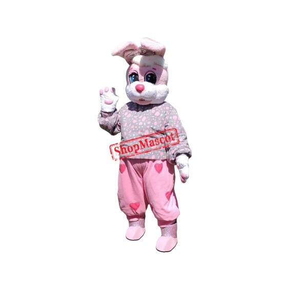 Superb Lightweight Pink Rabbit Mascot Costume