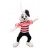 Superb White Black Rabbit Mascot Costume