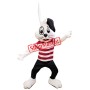 Superb White Black Rabbit Mascot Costume
