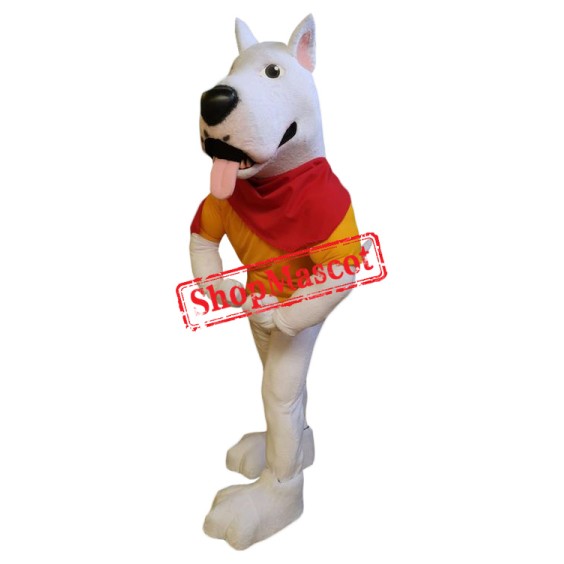 Power White Dog Mascot Costume