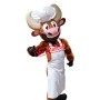 Realistic Chef Bull Mascot Costume