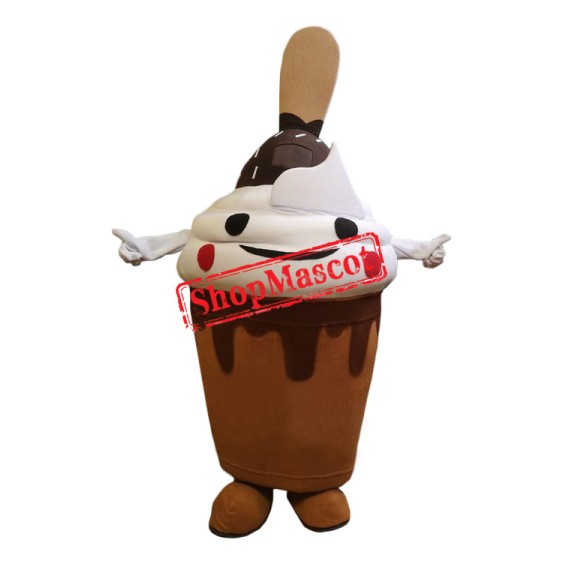 Happy Realistic Ice Cream Mascot Costume