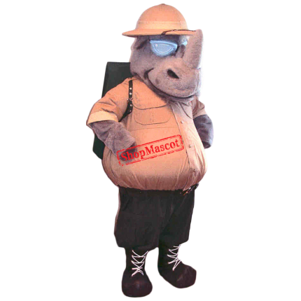 Explorer Rhino Mascot Costume