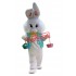 Friendly Realistic Easter Bunny Mascot Costume