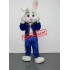 Happy Blue Suit Easter Bunny Mascot Costume