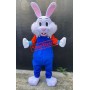 Affordable Blue Suit Easter Bunny Mascot Costume