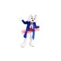 Superb Blue Suit Easter Bunny Mascot Costume