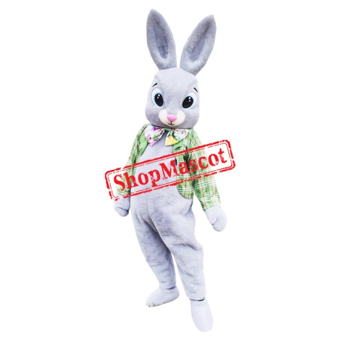 Realistic Green Suit Rabbit Mascot Costume