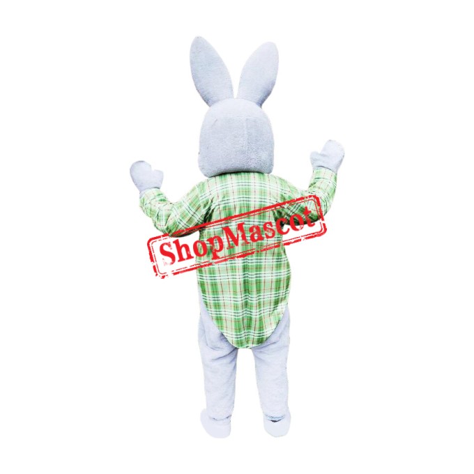 Realistic Green Suit Rabbit Mascot Costume