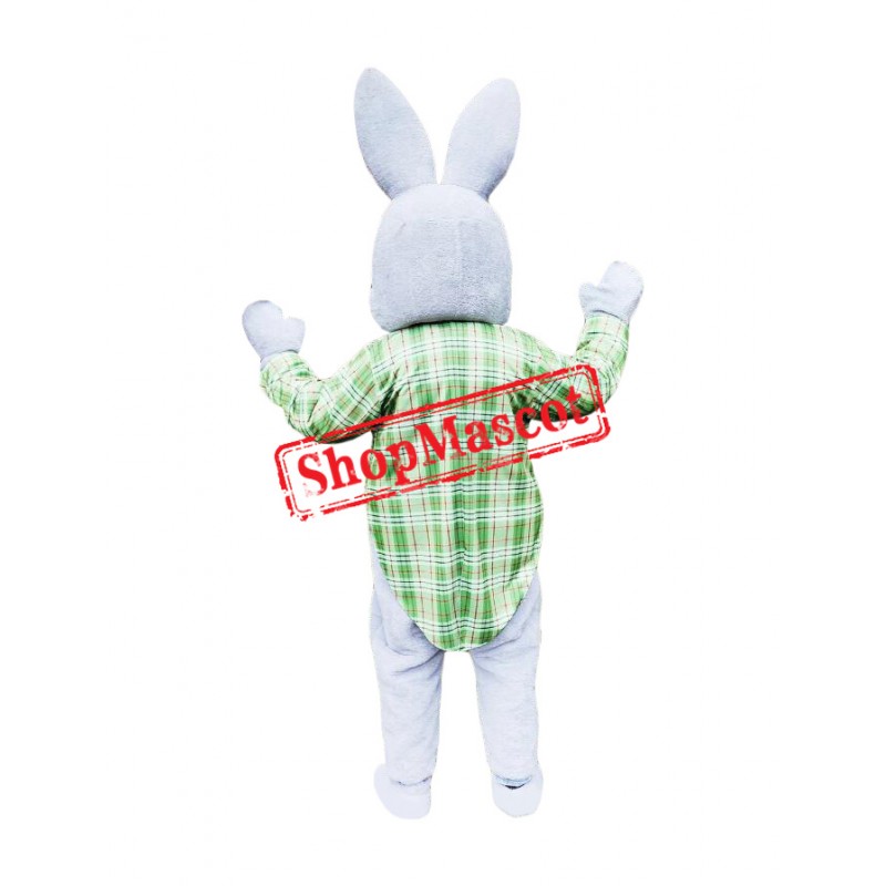 Realistic Green Suit Rabbit Mascot Costume