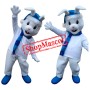 Friendly Lightweight White Rabbit Bunny Mascot Costume