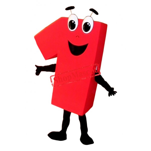 Superb Number One Mascot Costume