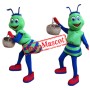 Realistic Green Bee Mascot Costume