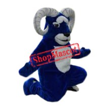 Realistic Lightweight Blue Ram Mascot Costume