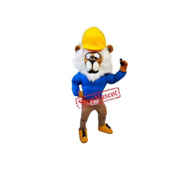 Worker Lion Mascot Costume
