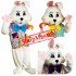 Friendly Realistic White Easter Bunny Mascot Costume