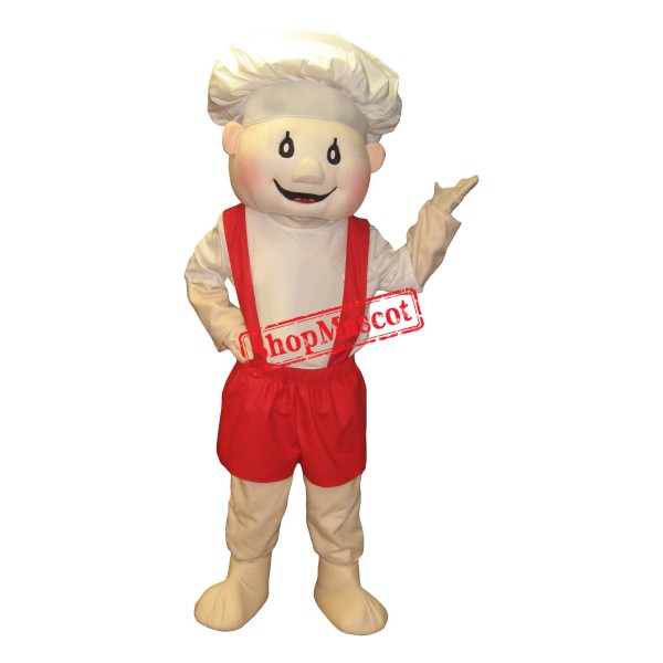 Pizza Chef Boy Mascot Costume