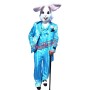Superb Blue Suit Rabbit Mascot Costume