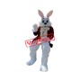 Friendly Red Suit Easter Bunny Mascot Costume