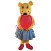 Female Yellow Hippo Mascot Costume