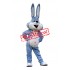 Superb Blue Rabbit Mascot Costume