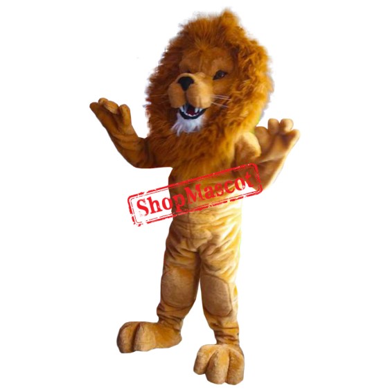 Affordable Muscular Realistic Lion Mascot Costume
