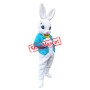 Lovely Blue Suit Easter Bunny Mascot Costume