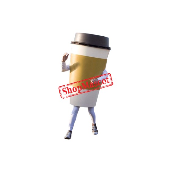 Superb Realistic Coffee Cup Mascot Costume