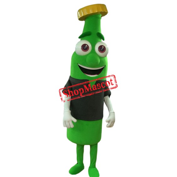 Realistic Green Bottle Mascot Costume