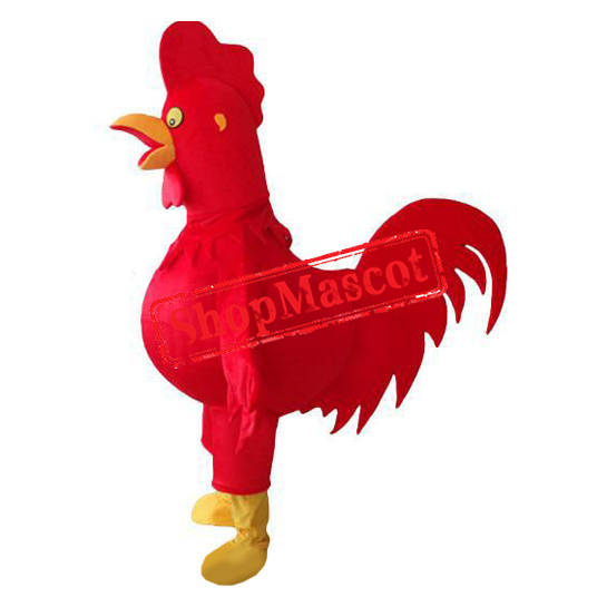 Red Lightweight Rooster Mascot Costume