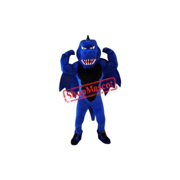 Blue Flying Dragon Mascot Costume