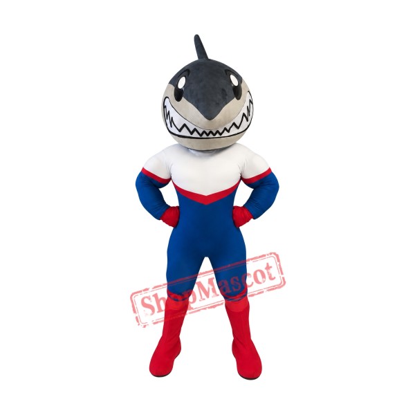 Sport Muscular Shark Mascot Costume