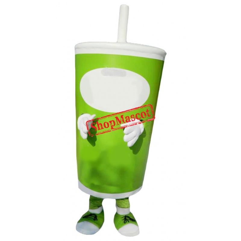 Green Drink Cup Mascot Costume