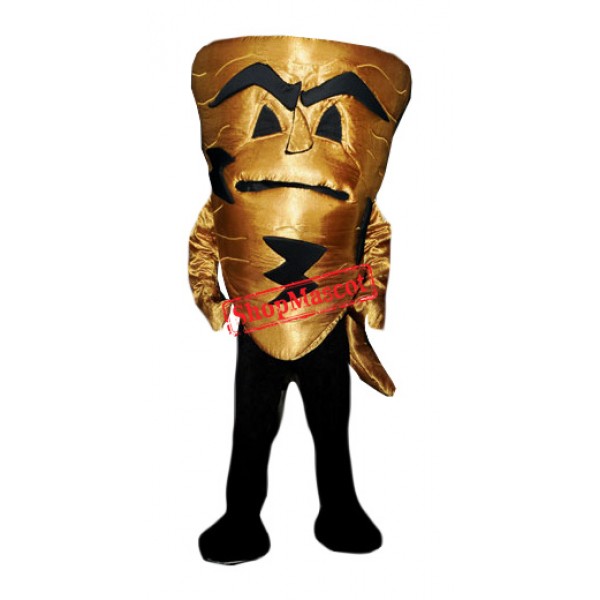 Golden Tornado Mascot Costume