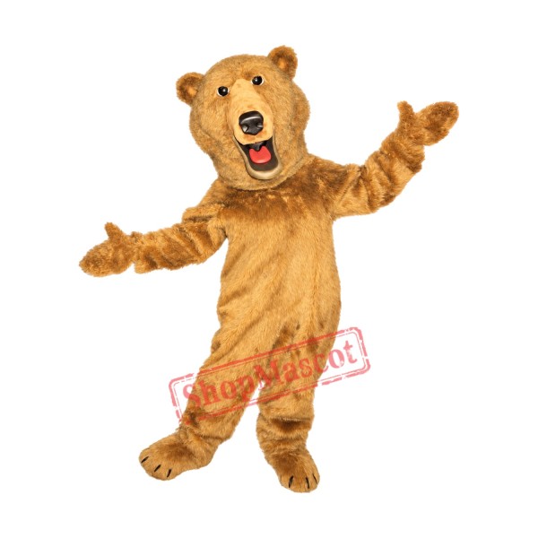 Realistic Lightweight Brown Bear Mascot Costume