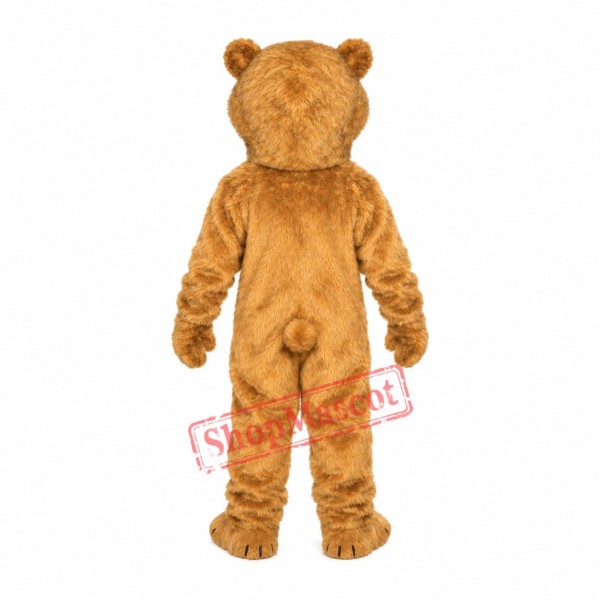 Realistic Lightweight Brown Bear Mascot Costume