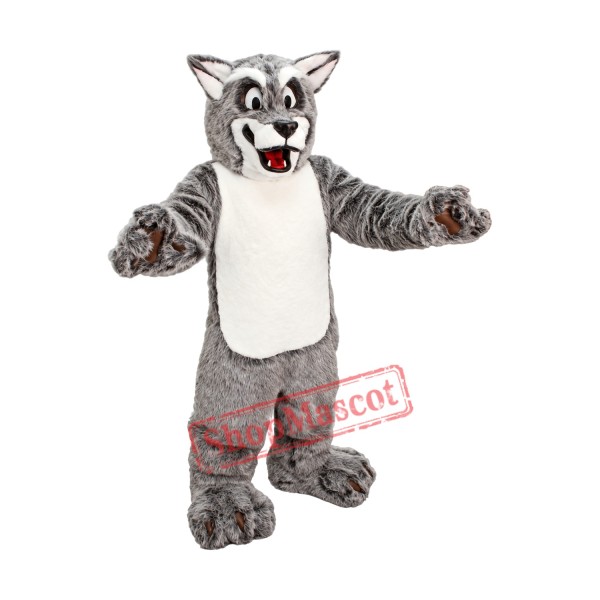 Realistic Lightwieght Grey Wolf Mascot Costume