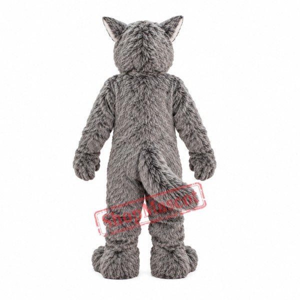 Realistic Lightwieght Grey Wolf Mascot Costume Realistic Lightwieght Grey Wolf Mascot Costume