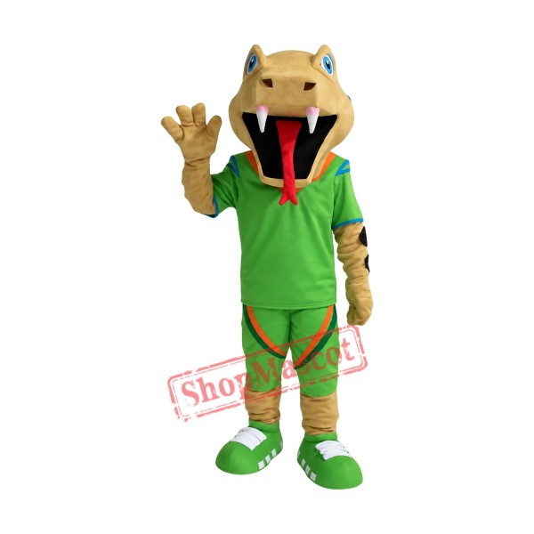 Green Suit Snake Mascot Costume