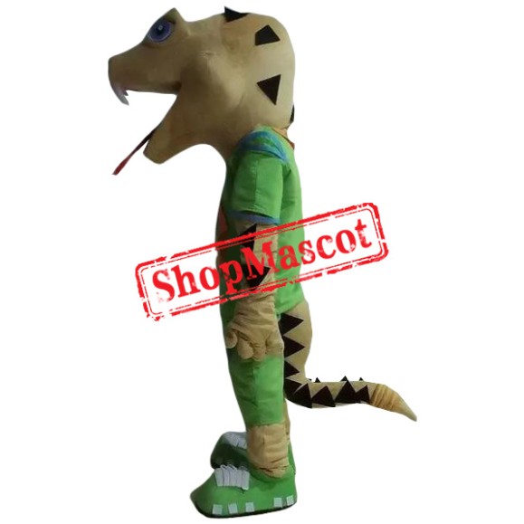 Green Suit Snake Mascot Costume Green Suit Snake Mascot Costume