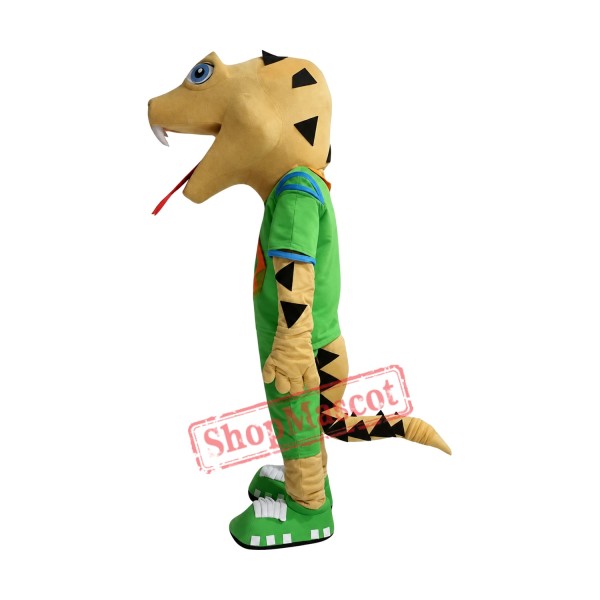 Green Suit Snake Mascot Costume Green Suit Snake Mascot Costume