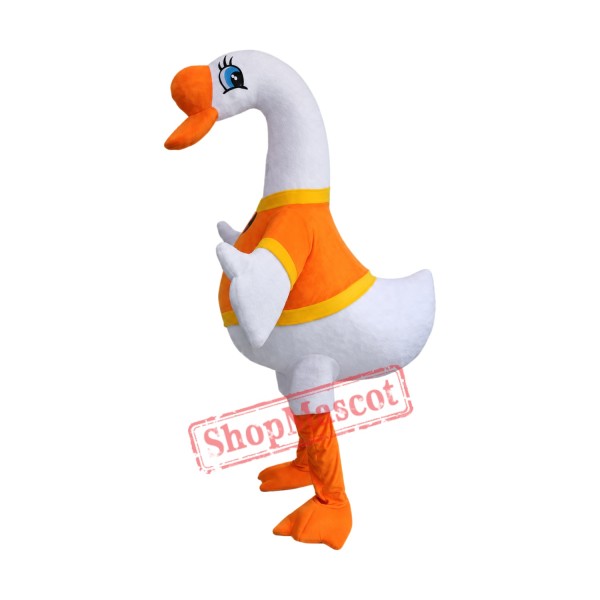Realistic White Goose Mascot Costume