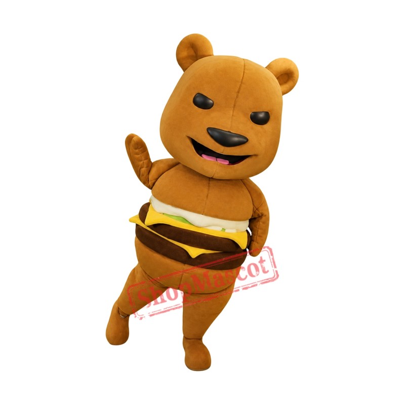 Hamburger Bear Mascot Costume Hamburger Bear Mascot Costume