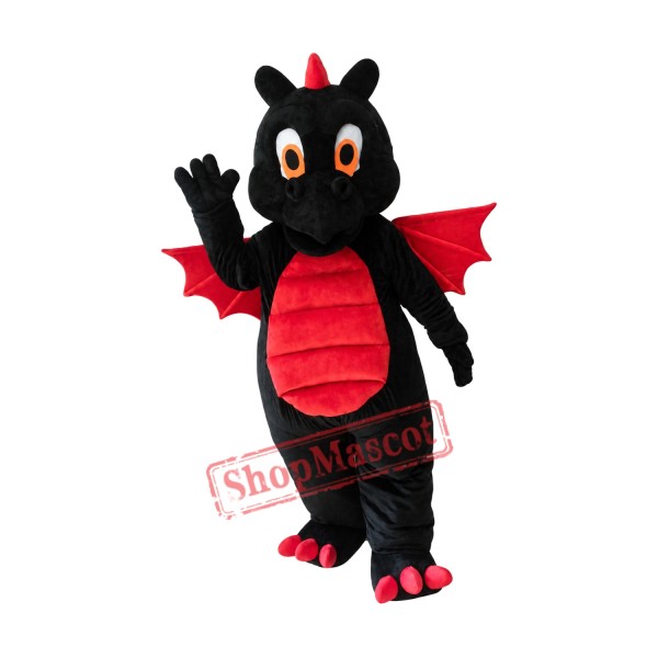 Black Red Dragon Mascot Costume